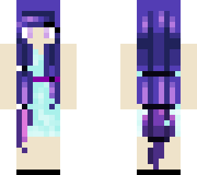 purple hair, blue dress prom skin... black shoes!