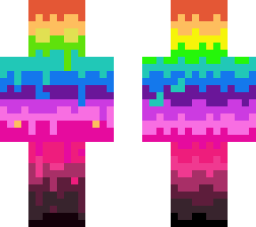 rainbow melting man
