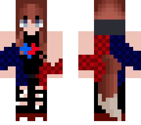 red blue wolf girl
