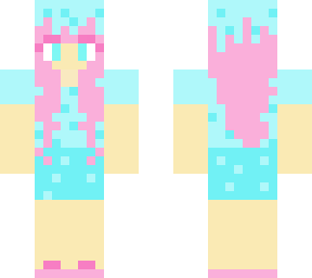 aqua and pink