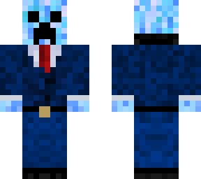Blue Creeper in tuxedo | Minecraft Skin