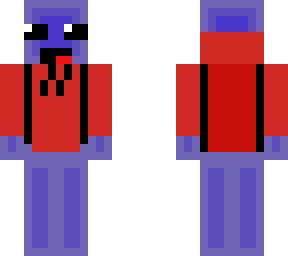 cool purple dude with red hoodie