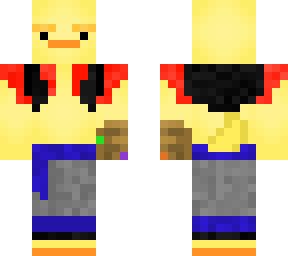 duck with thanos' gauntlet anf gogeta's clothes