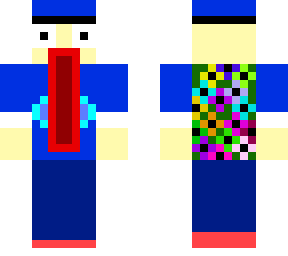 flower on the back of t-shirt of a human minecrafter