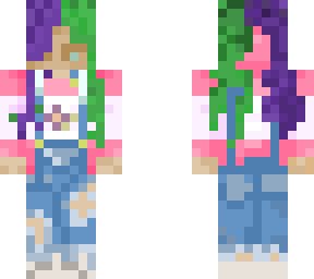 purple green sapphic girl