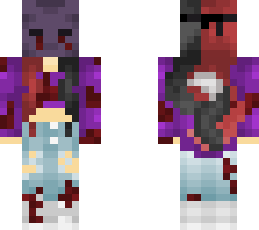 wolf girl with blood and mask