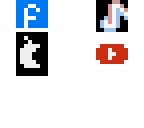 apple,facebook,you tube and tik tok