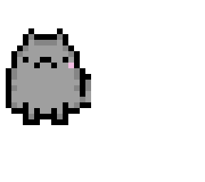bad cat pixel art (202 likes celebration)