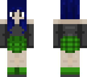 basic blue hair skin