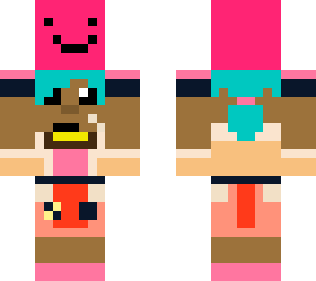 beatrix lebeau with a pink slime