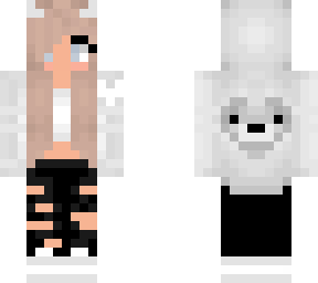 blond girl with bear sweater