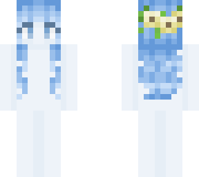 blue girl sunflower crown base