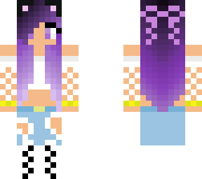 cute girl with purple hair