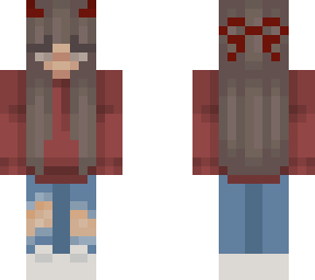 devil girl with ribbon