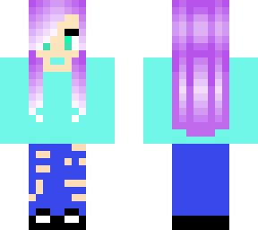 girl with purple