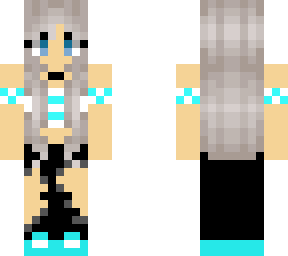 girl with teal crop top
