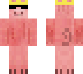 pig with glasses and crown
