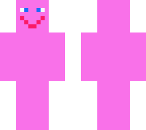 all pink skin with a face