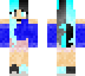 black and cyan fox