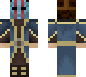 blue&red mask