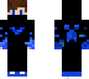 cool gamer with mask and hoodie (blue)