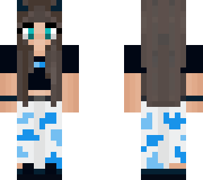 cute blue cow girl