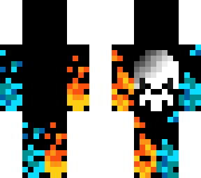 fire & ice skull