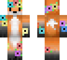 fox cute flower