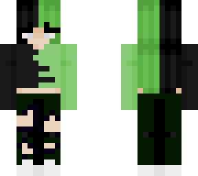 girl skin ( black and green)