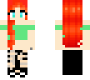 girl with red hair and green shirt