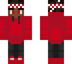 me but red purpled with bandana