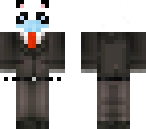 panda with suit and mask