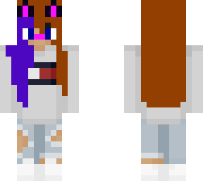 purple streak cat girl