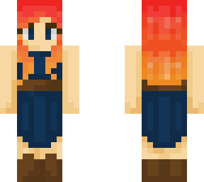 blue dress and fire hair