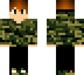 boy with camouflaged clothes