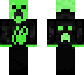 green creeper wearing preston merch!!!