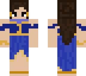 prom dress brown hair and eyes blue and gold