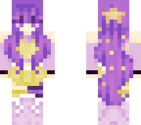 skin kawaii amarilla y morada.