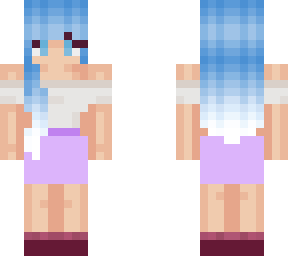 blue to white hair girl