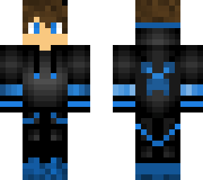 cool gamer with hoodie (blue