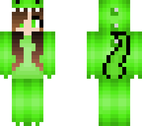 girl green dino onesie