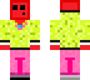 jelly pink suit yellow hoodie