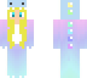 pastel dino with blonde hair