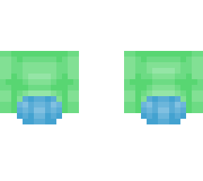 base - neon green sweater v2 w/ blue shorts