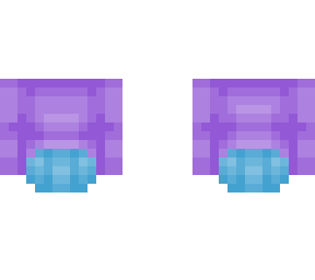 base - neon purple sweater w/ blue shorts