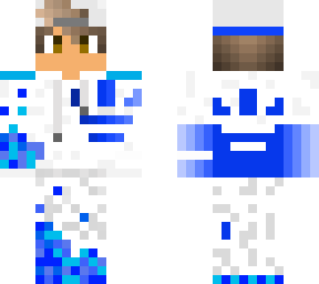 blue and white adidas hoodie boy with stylized feet but different