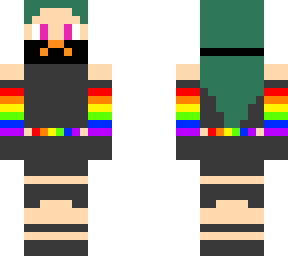 cute girl rainbow ninja
