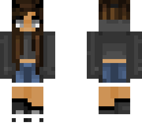 female gray hoodie <3