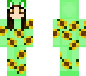 green sunflower onesie pj's