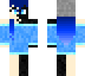 half enderman half girl blue